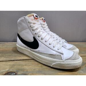 Nike Blazer Mid 77 Basketball Shoes Womens 7.5 White Leather Sneakers CZ1055-100